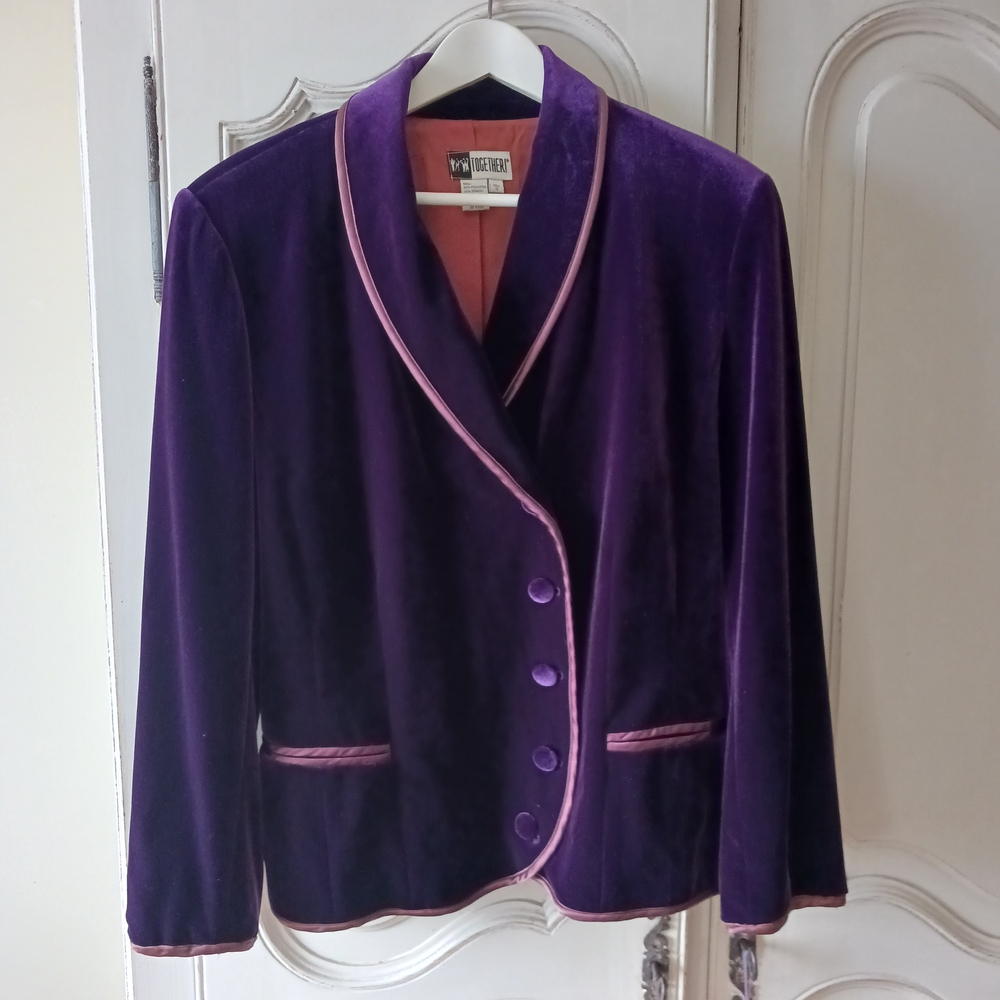 Vintage Purple Velvet Blazer